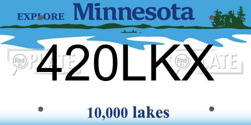 420LKX Minnesota License Plate