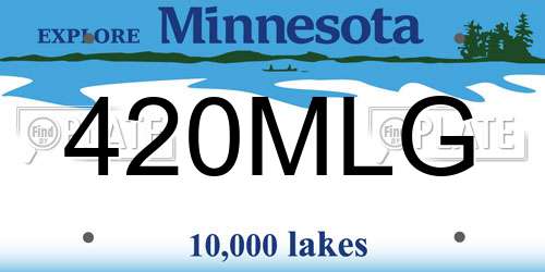420MLG Minnesota License Plate