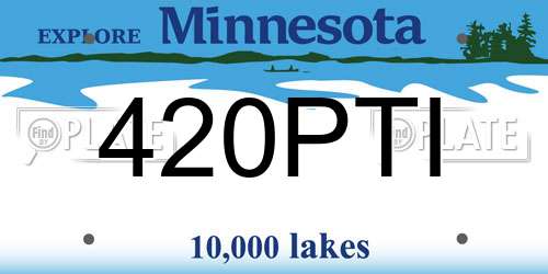 420PTI Minnesota License Plate