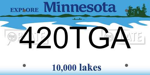 420TGA Minnesota License Plate
