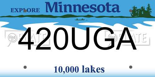 420UGA Minnesota License Plate