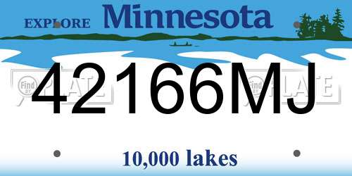 42166MJ Minnesota License Plate