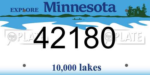 42180 Minnesota License Plate