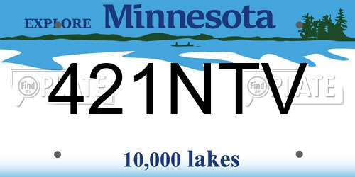 421NTV Minnesota License Plate