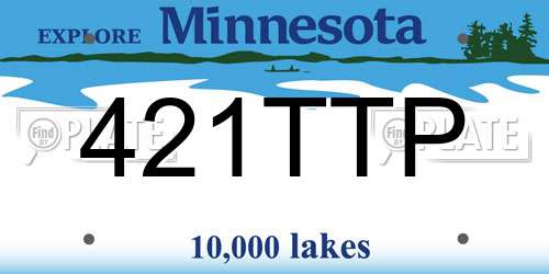 421TTP Minnesota License Plate