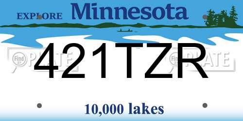 421TZR Minnesota License Plate