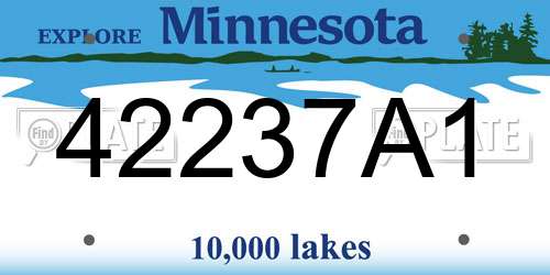 42237A1 Minnesota License Plate