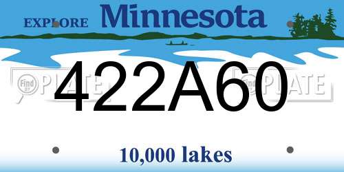422A60 Minnesota License Plate