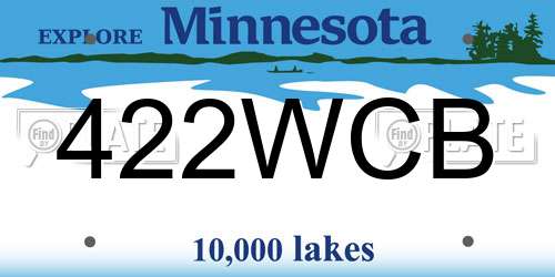 422WCB Minnesota License Plate