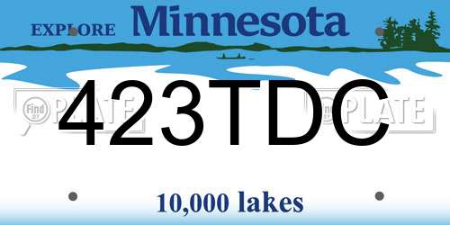 423TDC Minnesota License Plate