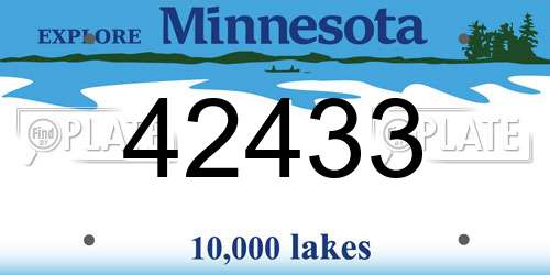 42433 Minnesota License Plate