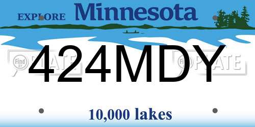 424MDY Minnesota License Plate
