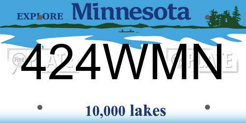 424WMN Minnesota License Plate
