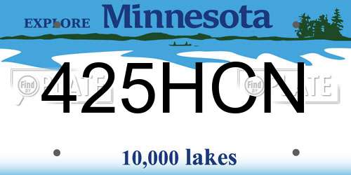 425HCN Minnesota License Plate