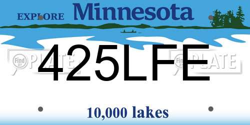425LFE Minnesota License Plate