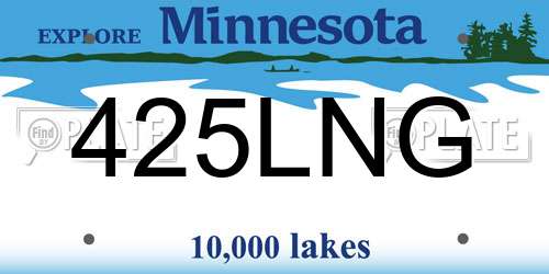 425LNG Minnesota License Plate
