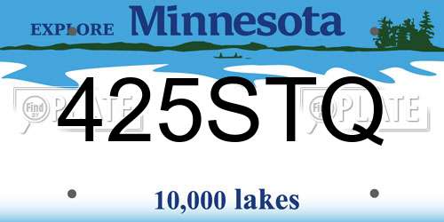 425STQ Minnesota License Plate