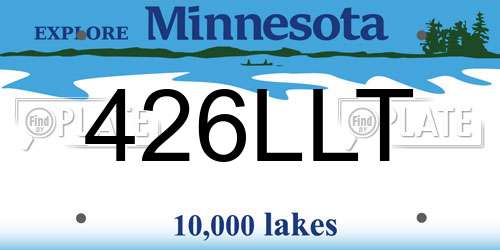 426LLT Minnesota License Plate