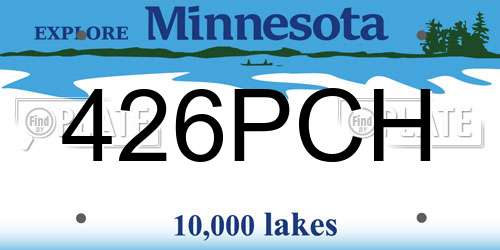 426PCH Minnesota License Plate