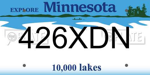 426XDN Minnesota License Plate