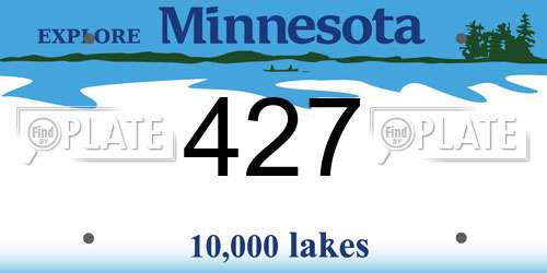 427 Minnesota License Plate