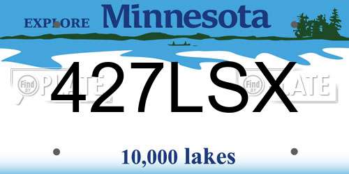 427LSX Minnesota License Plate