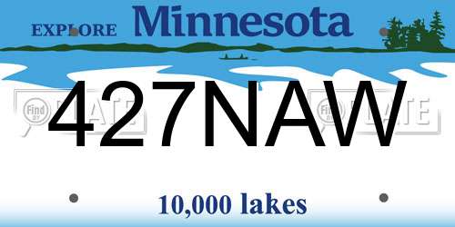 427NAW Minnesota License Plate