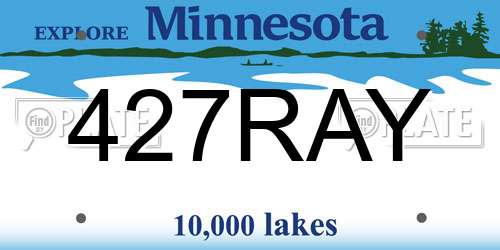 427RAY Minnesota License Plate