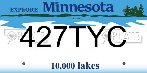 427TYC Minnesota License Plate