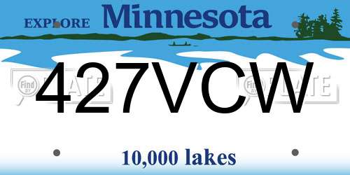 427VCW Minnesota License Plate
