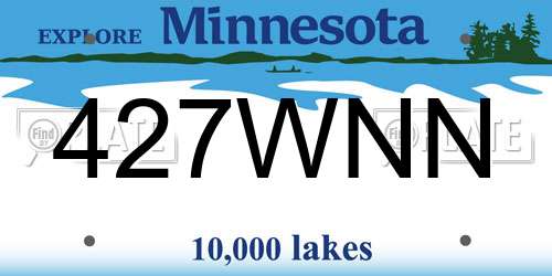 427WNN Minnesota License Plate