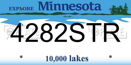 4282STR Minnesota License Plate