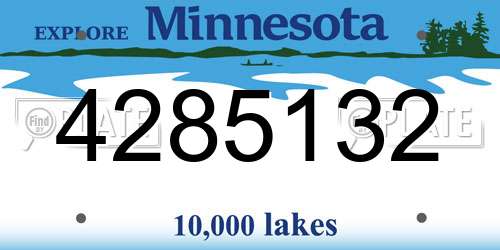 4285132 Minnesota License Plate