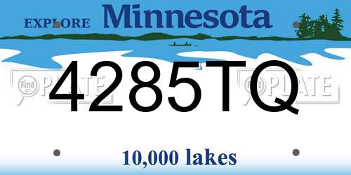 4285TQ Minnesota License Plate