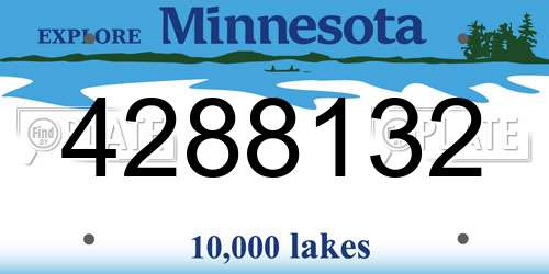 4288132 Minnesota License Plate