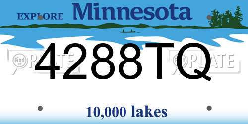 4288TQ Minnesota License Plate