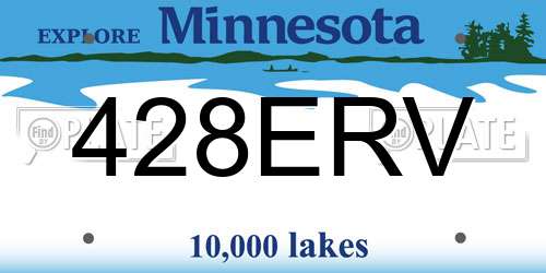 428ERV Minnesota License Plate