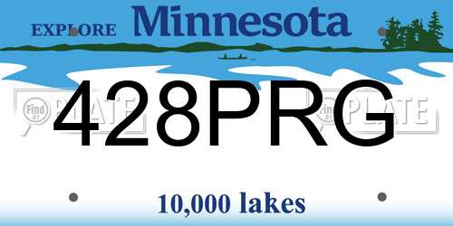 428PRG Minnesota License Plate