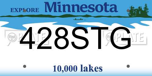 428STG Minnesota License Plate