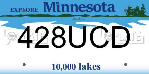 428UCD Minnesota License Plate