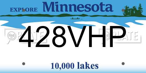 428VHP Minnesota License Plate