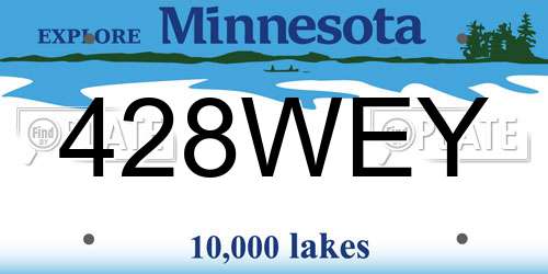 428WEY Minnesota License Plate