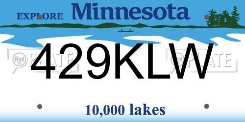 429KLW Minnesota License Plate