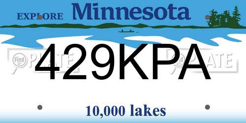429KPA Minnesota License Plate