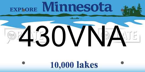 430VNA Minnesota License Plate