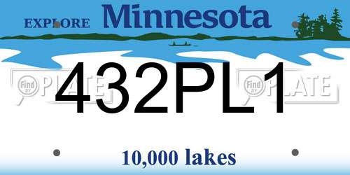 432PL1 Minnesota License Plate