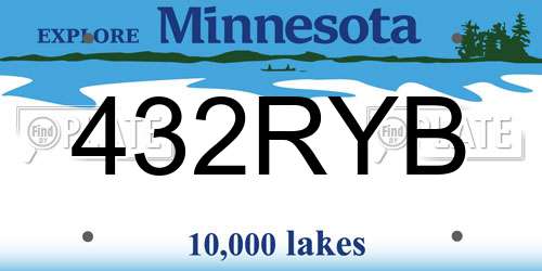 432RYB Minnesota License Plate