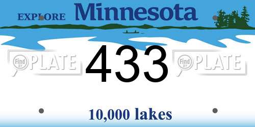 433 Minnesota License Plate