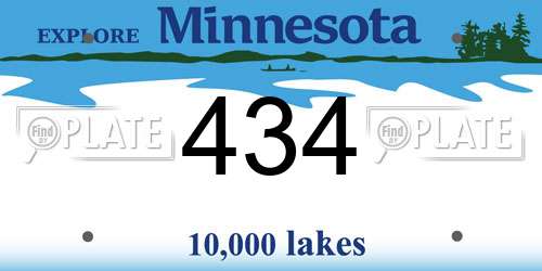 434 Minnesota License Plate