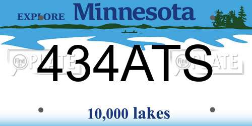 434ATS Minnesota License Plate